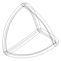 Wireframe Shape Reuleaux Tetrahedron - Thumbnail 5