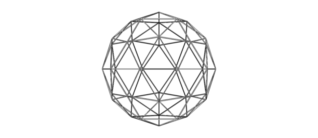 3D Printed Wireframe Shape Geodesic Polyhedron Sphere by MR.AnyCAD ...
