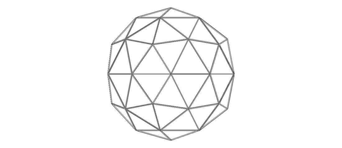 3D Printed Wireframe Shape Geodesic Polyhedron Sphere by MR.AnyCAD ...