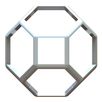 Wireframe Shape Truncated Octahedron - Thumbnail 2