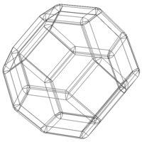 Wireframe Shape Truncated Octahedron - Thumbnail 3