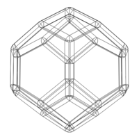 Wireframe Shape Truncated Octahedron - Thumbnail 4