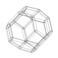 Wireframe Shape Truncated Octahedron - Thumbnail 5