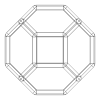 Wireframe Shape Truncated Octahedron - Thumbnail 6
