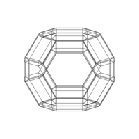 Wireframe Shape Truncated Octahedron - Thumbnail 7
