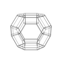 Wireframe Shape Truncated Octahedron - Thumbnail 9