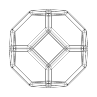 Wireframe Shape Truncated Octahedron - Thumbnail 11