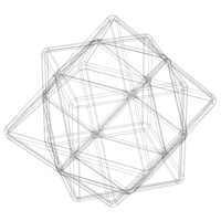 Wireframe Shape First Stellation of Cuboctahedron - Thumbnail 5