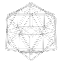 Wireframe Shape First Stellation of Cuboctahedron - Thumbnail 7
