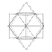 Wireframe Shape First Stellation of Cuboctahedron - Thumbnail 8