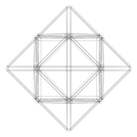 Wireframe Shape First Stellation of Cuboctahedron - Thumbnail 9
