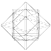 Wireframe Shape First Stellation of Cuboctahedron - Thumbnail 11