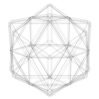 Wireframe Shape First Stellation of Cuboctahedron - Thumbnail 12