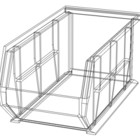 Plastic Hanging Storage Bin - Thumbnail 3