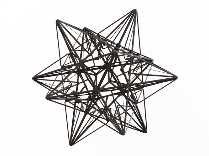 Wireframe Shape Great Icosahedron 3D Print 544242