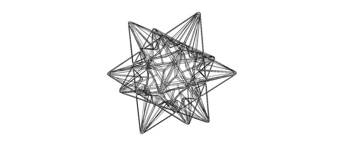 Wireframe Shape Great Icosahedron 3D Print 544245