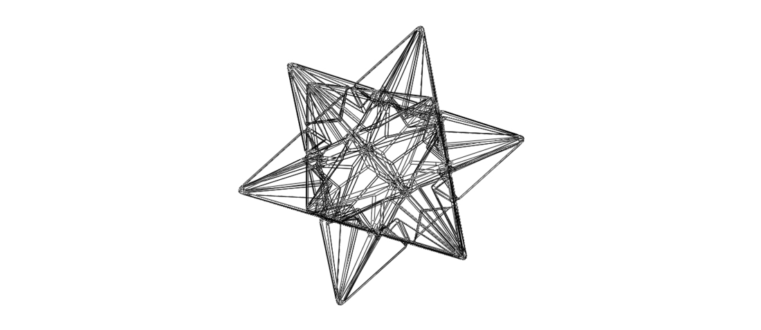 Wireframe Shape Great Icosahedron 3D Print 544246