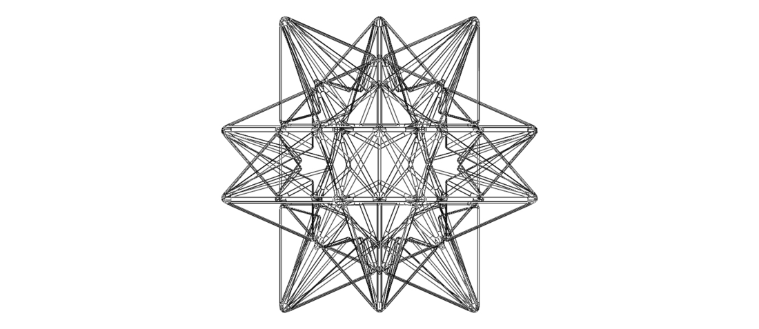 Wireframe Shape Great Icosahedron 3D Print 544249