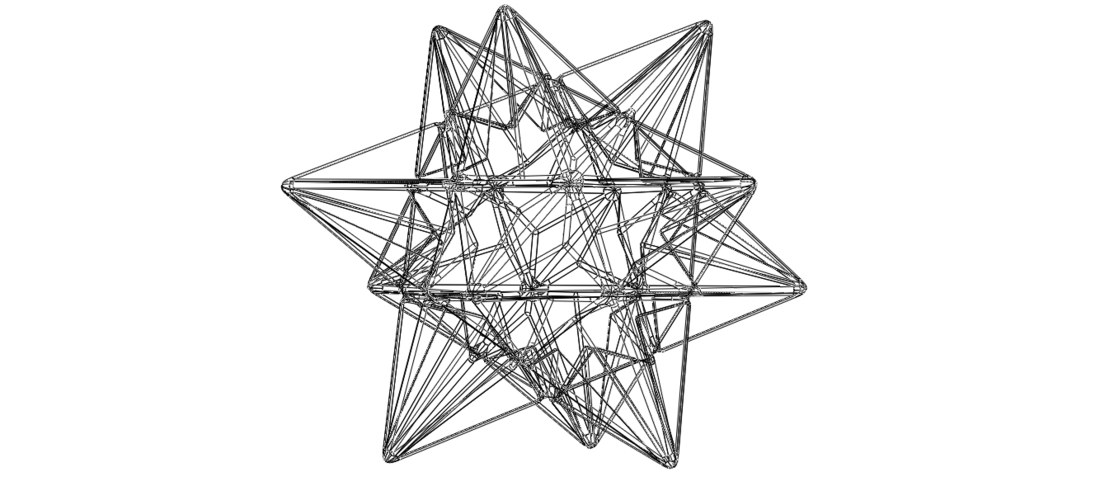 Wireframe Shape Great Icosahedron 3D Print 544252