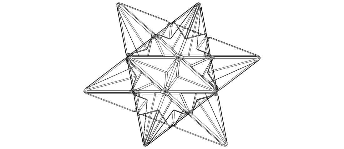 Wireframe Shape Great Icosahedron 3D Print 544253