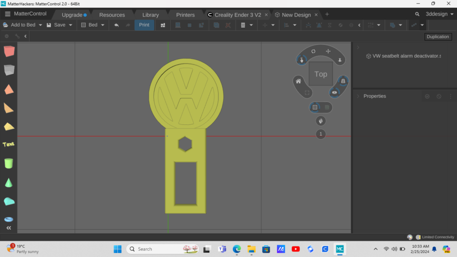 VW Golf Seatbelt Alarm Deactivator 3D Print 544265