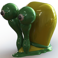 3D Art Surface Little Snail - Thumbnail 1