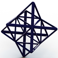 Small Wireframe Shape Stellated Octahedron 3D Printing 544279