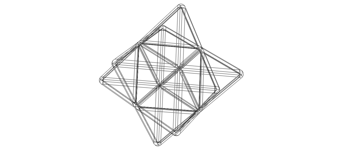 Wireframe Shape Stellated Octahedron 3D Print 544281