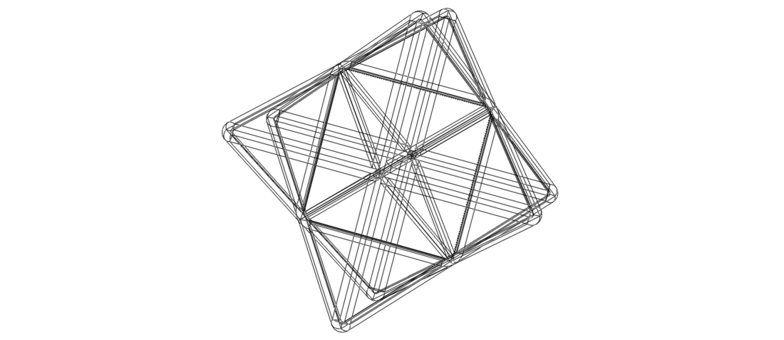 Wireframe Shape Stellated Octahedron 3D Print 544282