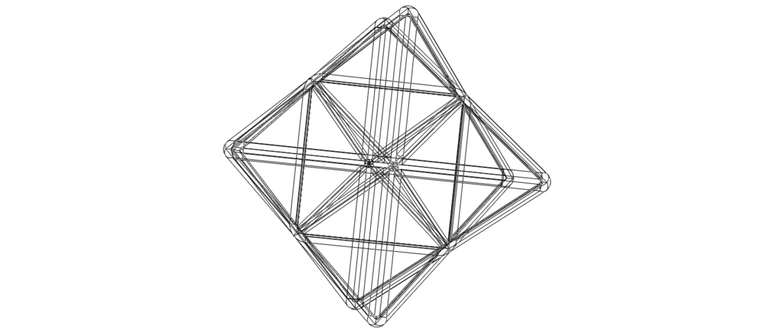 Wireframe Shape Stellated Octahedron 3D Print 544283