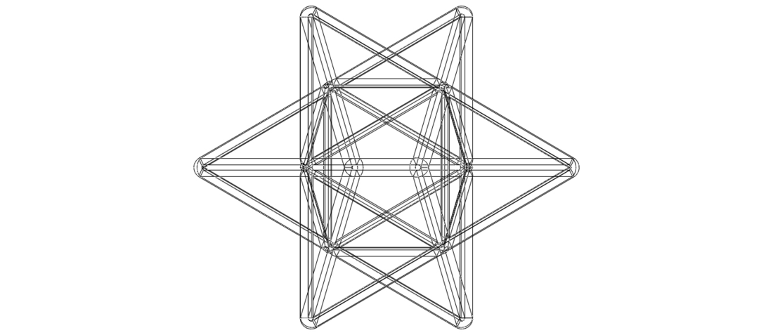 Wireframe Shape Stellated Octahedron 3D Print 544284