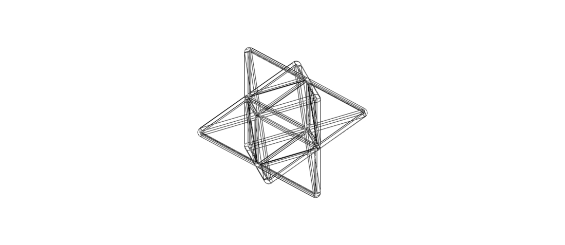 Wireframe Shape Stellated Octahedron 3D Print 544285