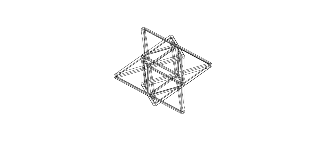 Wireframe Shape Stellated Octahedron 3D Print 544287