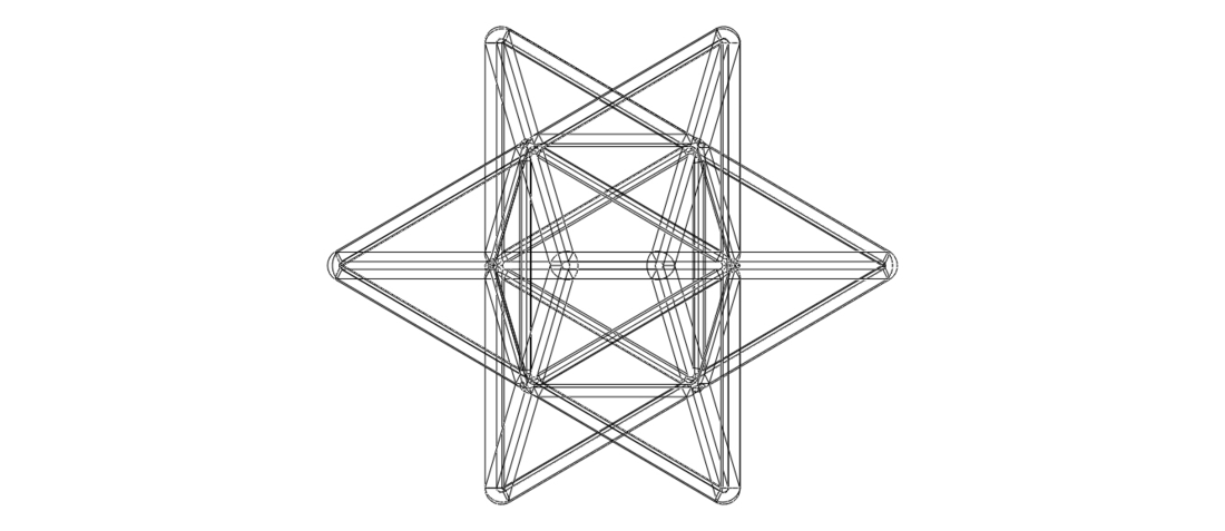 Wireframe Shape Stellated Octahedron 3D Print 544288