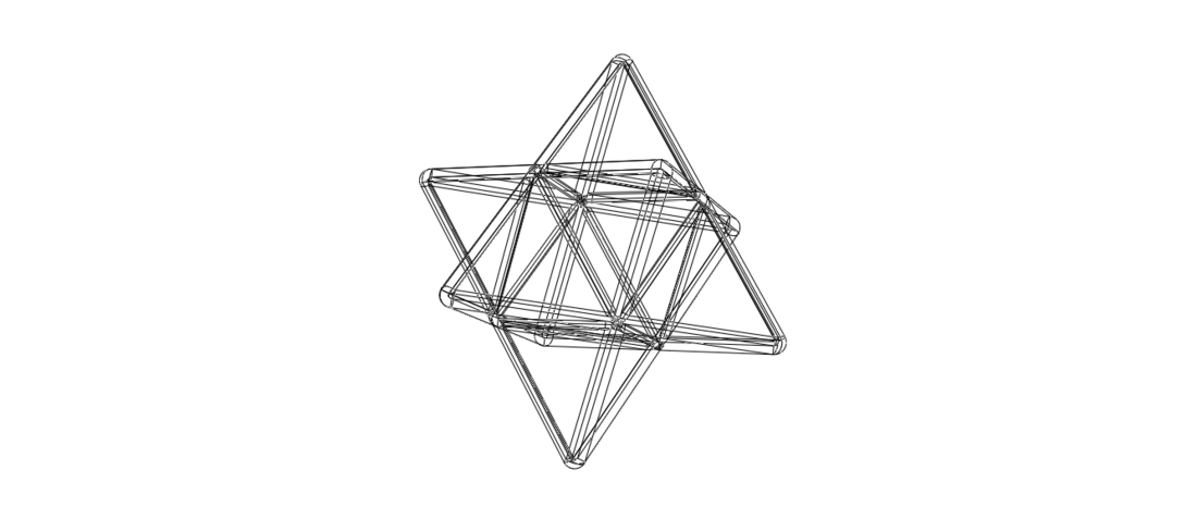 Wireframe Shape Stellated Octahedron 3D Print 544289