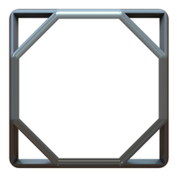 Wireframe Shape Truncated Cube - Thumbnail 2