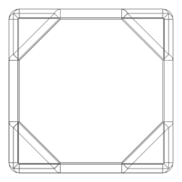 Wireframe Shape Truncated Cube - Thumbnail 6