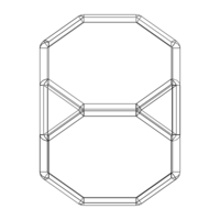 Wireframe Shape Truncated Cube - Thumbnail 7