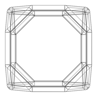 Wireframe Shape Truncated Cube - Thumbnail 8