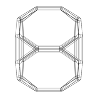 Wireframe Shape Truncated Cube - Thumbnail 9