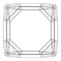 Wireframe Shape Truncated Cube - Thumbnail 10