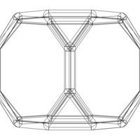 Wireframe Shape Truncated Cube - Thumbnail 11