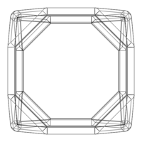 Wireframe Shape Truncated Cube - Thumbnail 12