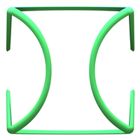 Wireframe Shape Geometric Twisted Cube - Thumbnail 2