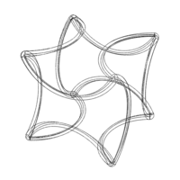 Wireframe Shape Geometric Twisted Cube - Thumbnail 5