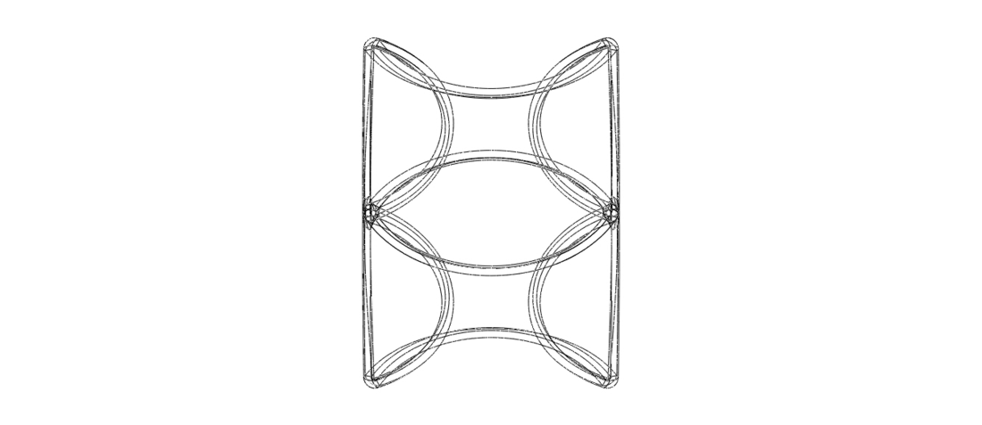 Wireframe Shape Geometric Twisted Cube 3D Print 544309