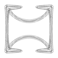 Wireframe Shape Geometric Twisted Cube - Thumbnail 8