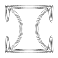 Wireframe Shape Geometric Twisted Cube - Thumbnail 10
