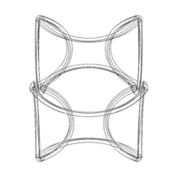 Wireframe Shape Geometric Twisted Cube - Thumbnail 11