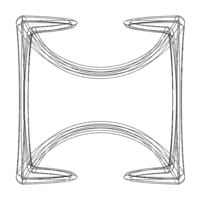 Wireframe Shape Geometric Twisted Cube - Thumbnail 12